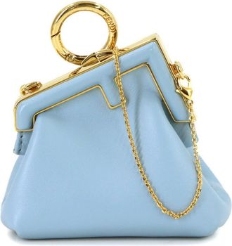 Fendi Blue Leather Coin Purse/Coin Case (Pre-Owned)