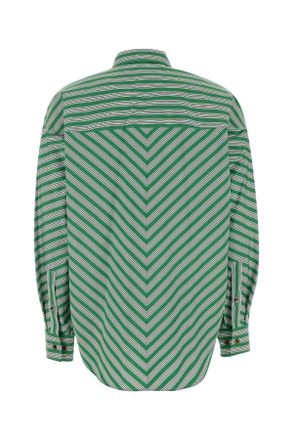 Loewe Striped Poplin Shirt - Green