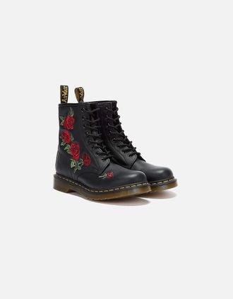 Dr. Martens Womens Dr. Martens - 24722001 WOMENS 1460 VONDA SOFTY T BLACK FLORAL - Size: 6.5