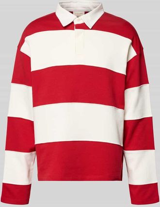 Jack & Jones Jack & Jones Sweatshirt mit Polokragen Modell UPSTATE in Rot, Gr&ouml;&szlig;e XXL