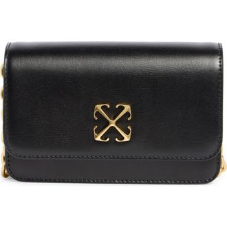 Off-white Jitney Leather Wallet on a Chain in Black at Nordstrom Rack