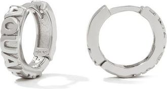 Made by Mary Zodiac Sign Hoop Earrings in Silver at Nordstrom