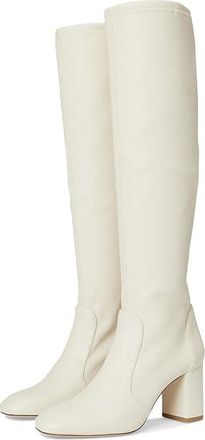 Stuart Weitzman Lucie Boot 75 Womens Boots Cream : 8.5 M, Leather