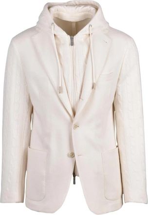 Eleventy Giacca Sfiancata - Heren - Blazers - Wit - L - Wol - Jassen