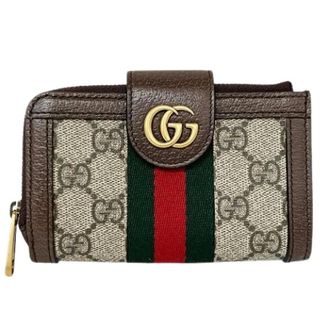 Gucci Pre-owned Wallets, female, Brown, Size: ONE SIZE Pre-owned Ophidia Canvas Leather Wallet