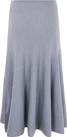 Khaite Womens Mayu Skirt - Grey Nylon - Size Medium