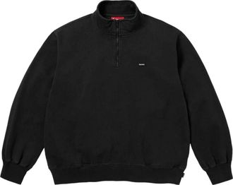 SUPREME SS26 Small Box Half Zip Pullover Black SUP-SS26-200-BLK