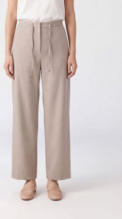 Max Mara S Max Mara Pantaloni a gamba larga in pura lana con coulisse in vita