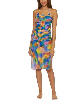 BECCA by Rebecca Virtue Paper Mache Alessandra Convertible Swim Cover-Up In Blue Multi