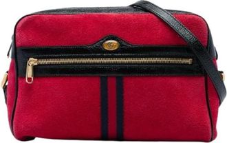 Gucci Pre-owned Ophidia Crossbody Bag - Dames - Vintage Schoudertas - Rood - ONE Size - Leer - Vintage