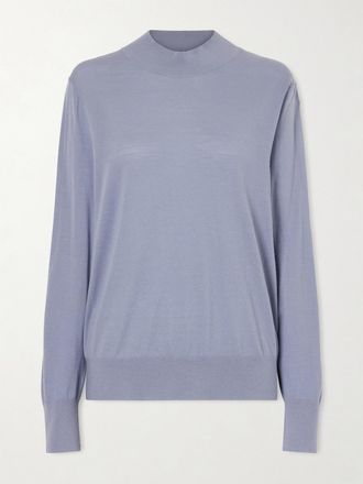The Row Pullover In Lana Con Collo A Lupetto Nari - Blu