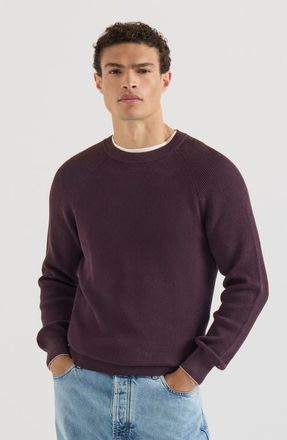 Brunello Cucinelli Cotton English rib sweater with raglan sleeves in Grey at Nordstrom, Size 56