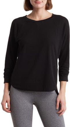 DKNY Slub Waffle High-Low T-Shirt in Black at Nordstrom Rack, Size X-Small