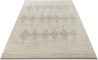 Gino Falcone Teppich »Durlesti 4925« rechteckig 13 mm Höhe Kurzflor, modernes Rauten Design, Boho, Wohnzimmer, Esszimmer