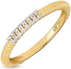 Bony Levy 18K Gold Cleo Diamond Stackable Ring in 18K Yellow Gold at Nordstrom, Size 6.5