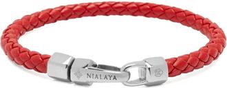 Nialaya Bracciale intrecciato - Rosso