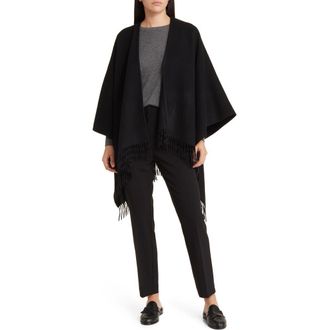 Vince Wool & Cashmere Ruana in Black at Nordstrom