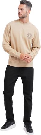 HUGO BOSS Hoodies & sweatvesten, Heren, Beige, L, Katoen, Logo-badge Sweatshirt