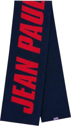 Jean Paul Gaultier Wool Logo Sjaal - Dames - Accessoires - Blauw - Maat: ONE Size Wol