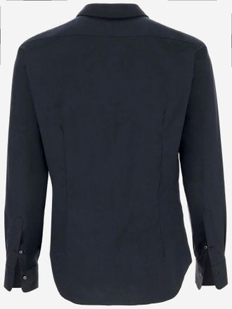 Alessandro Gherardi Stretch Cotton-Blend Shirt - Navy