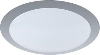 Trio Gonzalo plafoniera led 12W 1050lm, 3000K bordo alluminio + diffusore plastica D.34CM