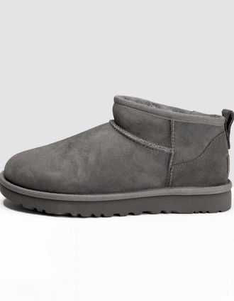 UGG Womens UGG Classic Ultra Mini Womens Boot - Grey - Size: 6