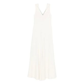 Brunello Cucinelli Dames, Jurken, Wit, Maat: S