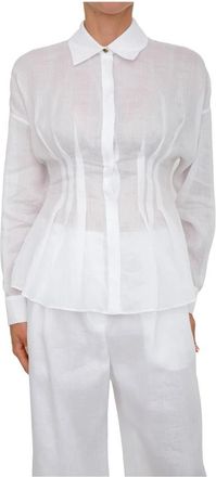 Max Mara Camicia - Dames - Overhemden - Wit - S - Overhemden