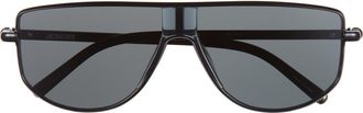 Jacquemus Corsa Sunglasses in Black/Silver/Black/Grey at Nordstrom