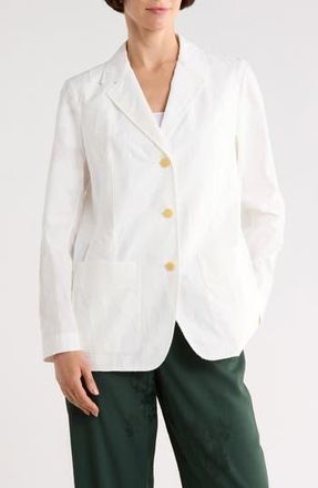 Lafayette 148 New York Patch Pocket Blazer in White at Nordstrom Rack, Size X-Large