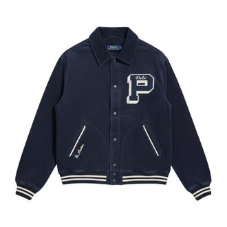 Polo Ralph Lauren Bomber Jackets, male, Blue, Size: S Polo Ralph Lauren