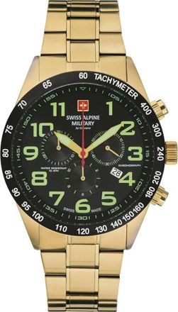 Swiss Alpine Military 7047.9117 Horloge - Heren - Accessoires - Geel - Maat: ONE Size