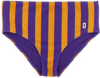 Saint Laurent Badmode, Dames, Veelkleurig, M, Gestreept bikinibroekje