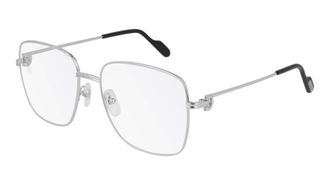 Cartier C de CartierSilver Demo Square Ladies Eyeglasses CT0253O 001 56