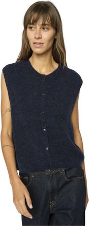 Mos Mosh Rowe Teddy Vest - Dames - Bodywarmers - Blauw - XS - Jassen