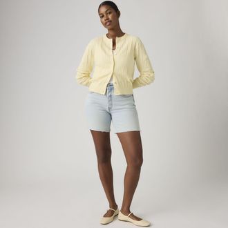 Levi's 501 Mid Thigh Lightweight Shorts - Womens - 23 - Blue