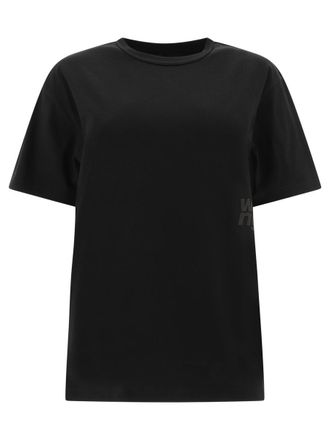 Alexander Wang Essential Jsy Ss Tee W/ Puff Logo & Bound Neck