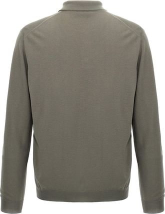 Zanone Wool Knit Polo Shirt - Grey