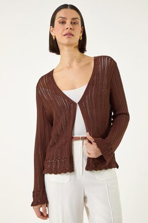 Roman Light Ribbed Knit Cardigan