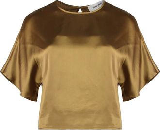 Yves Salomon Mujer, Blusas y Camisas, Marrón, Talla: S