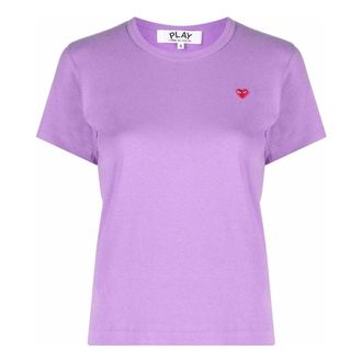 Comme Des Gar&ccedil;ons (WMNS) COMME des GARCONS PLAY Basic Small Emblem T-Shirt Purple P1T313-4
