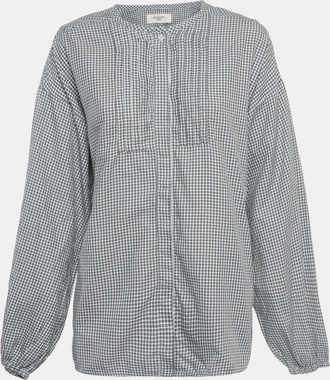 Max Mara Black Checked Cotton Button Front Tunic
