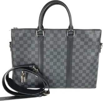 Louis Vuitton Vintage, unisex, Zwart, ONE Size, Pre-owned Damier Graphite Aktetas