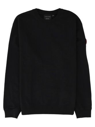 Canada Goose Black Crew Neck Ribbed Cotton Sweater
