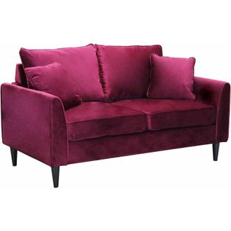 Milani Home Divano in velluto 2 posti per salotto soogiorno sala dattesa 152x81x89 h