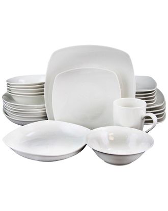 Gibson Home Dnu Gibson Home Hagen Square 30Pc Dinnerware Set