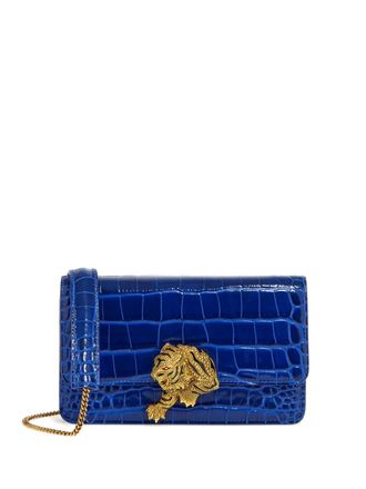 Roberto Cavalli crocodile-effect shoulder bag - women - Bos Taurus/Polyester/Polyurethane - One Size - Blue