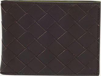 Bottega Veneta Mens Intrecciato 15 Bicolor Leather Bifold Wallet