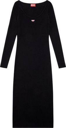 Diesel D-Ballet-D ribbed maxi dress - women - Elastane/Organic Cotton - M - Black