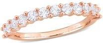 Delmar Lab Created White Sapphire Band Ring in White Sapphire/rose at Nordstrom Rack, Size 8